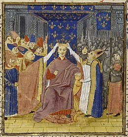 miniature of coronation of King Charles the seventh of France