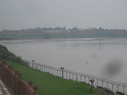 The view is taken from the backside of Tajmahal, India