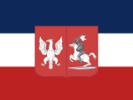 Banner of the Kingdom of Poland from the Sejm Chamber (November Uprising).svg