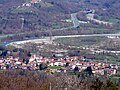 Panorama di Barbaresco (Tresana) dal santuario della Madonna della Neve o del Gaggio, Podenzana, Toscana, Italia