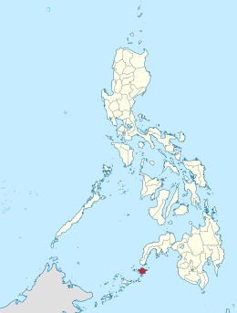 Locatie van Basilan in de Filipijnen