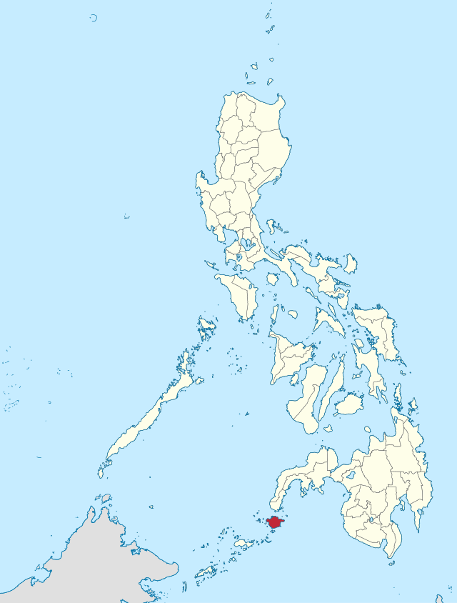 Mapa ng Pilipinas na magpapakita ng lalawigan ng Basilan