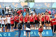 Deutsch: Beachhandball Europameisterschaften 2019 (Beach handball Euro); Tag 6: 7. Juli 2019 – Siegerehrungen English: Beach handball Euro; Day 6: 7 July 2019 – Medal ceremony