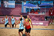 Deutsch: Beachhandball bei den Olympischen Jugendspielen 2018; Tag 5, 10. November 2018; Jungen, Hauptrunde - Thailand-Argentinien 2:1 English: Beach handball at the 2018 Summer Youth Olympics at 11 October 2018 – Boys Main Round – Thailand-Argentina 2:1