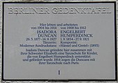 Berliner Gedenktafel in Berlin-Grunewald (Quelle: Wikimedia)