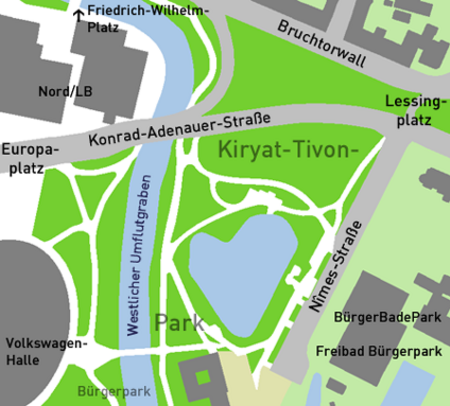 Braunschweig Kiryat Tivon Park Karte