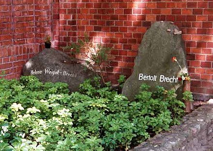 Graves of Helene Weigel and Bertolt Brecht in the Dorotheenstadt Cemetery