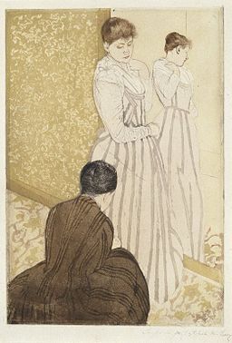 Brooklyn Museum - The Fitting - Mary Cassatt - overall