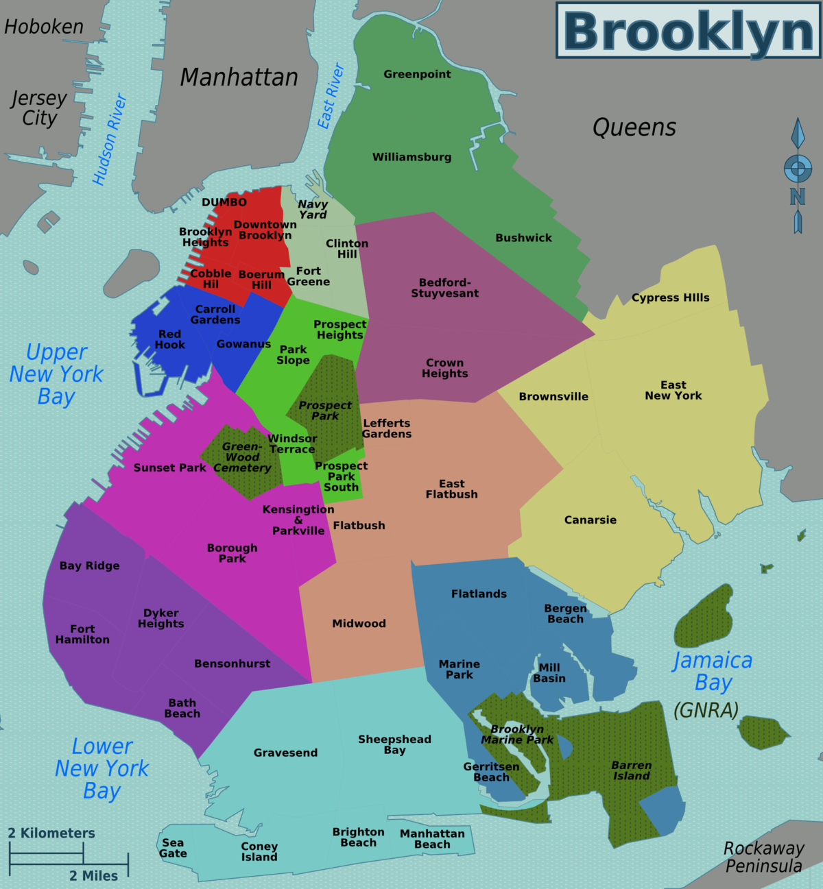 Map of Brooklyn Neighborhoods