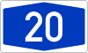 Bundesautobahn 20 number.svg