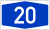 Bundesautobahn 20 number.svg