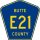 County Road E21 marker