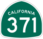 California State Route 371 road sign