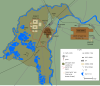 Auschwitz concentration camp map (hebrew)