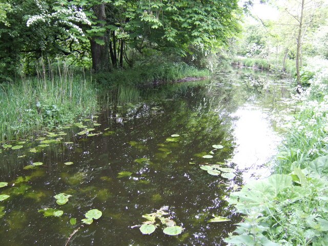 Section of the Boyne canal which runs parallel to the main river around the Battle of the Boyne site west of Drogheda.