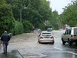 Cherry Burton in the 2007 floods