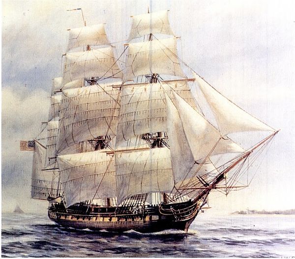 USS Chesapeake by F. Muller. US Navy Art Collection