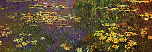 Um dos quadros de Claude Monet da série Les Nymphéas, 1920-1926, Musée de l'Orangerie