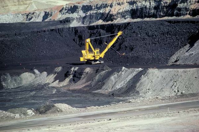 Surface coal mining in Wyoming, U.S.