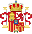 Staatswappen Spaniens Bourbon im Herzschild 1874–1931