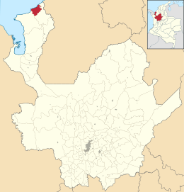 Locatie van San Juan de Urabá