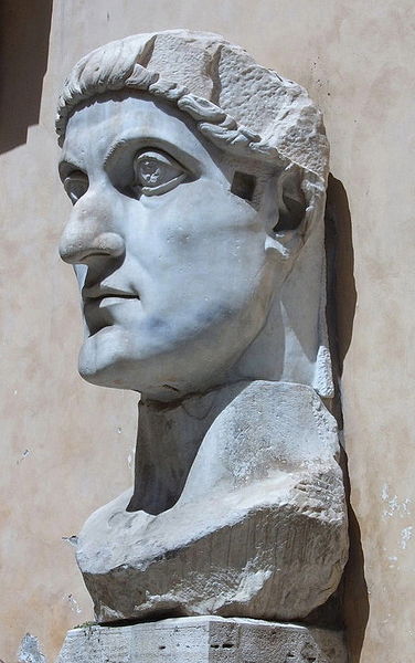 A bust of Constantine I from 313 to 324 AD; Musei Capitolini, Rome