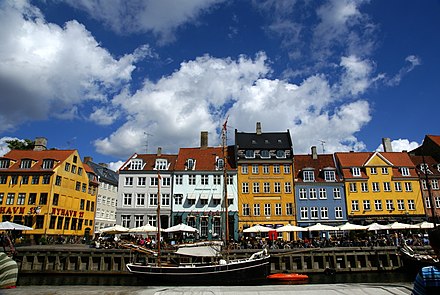 Nyhavn is a popular place to go for a drink in the summer