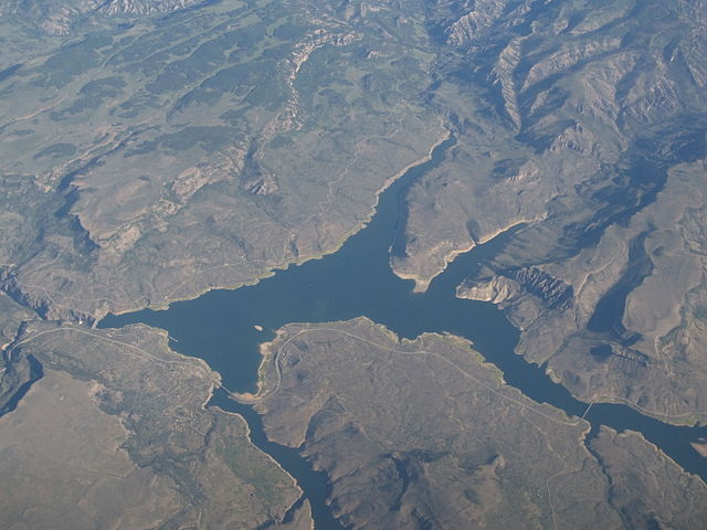 Blue Mesa Reservoir from the air.