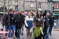 Français : Départ de la place Sainte-Anne lors de la Wiki-Rencontre rennaise du 3 mars 2012.