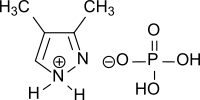 Structural formula of 3,4-dimethylpyrazole phosphate