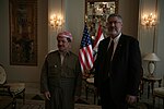 Thumbnail for File:David Addington and KRG President Massoud Barzani in Irbil, Iraq (18418914349).jpg