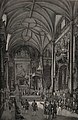 Detail from Vista del interior de la iglesia de real monasterio de San Jerónimo de esta corte durante el acto de la Jura de S.A.R.. la Srma. Señora Princesa D. maría Isabel Luisa de Borbón (cropped).jpg