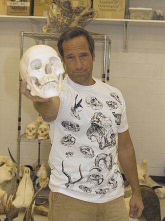 Mike Rowe poses for a photo during filming at Skulls Unlimited International. Dirty Jobs small.jpg