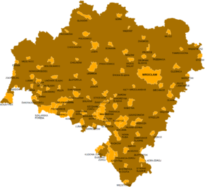 Dolnoslezské Vojvodství: Historie, Geografie a ekonomika, Okresy