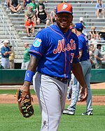 2012 alumnus Dominic Smith with the New York Mets in 2016 Dominicsmith.jpg