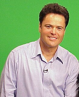 Donny Osmond singer from the United States and member of The Osmonds