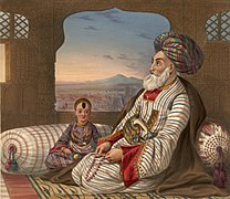 Dost Mohammad Khan of Afghanistan with his son.jpg