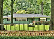 1034 Audubon Drive: Elvis' first home in Memphis, now owned by Rhodes College and home to the school's student-produced concert series, The Audubon Sessions. Elvis' Audubon House.jpg