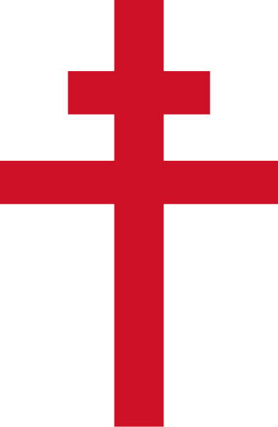 Fichier:Emblem of Free France (1940-1944) Cross of Lorraine.svg