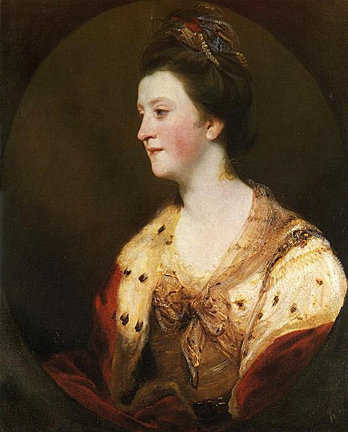 The Duchess of Leinster painted by Sir Joshua Reynolds in the 1770s.