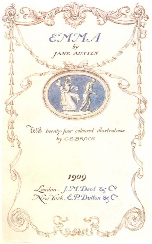 Title page from 1909 edition of Emma