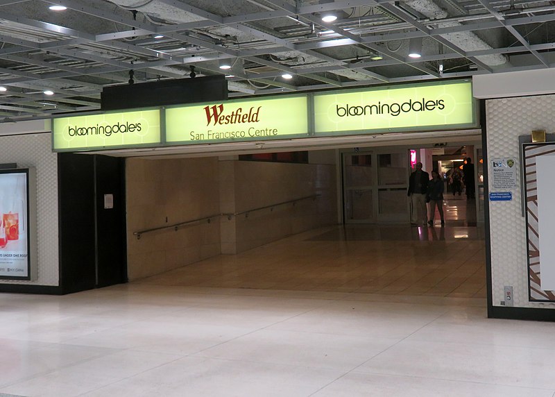 File:Entrance to Westfield food court from Powell station, June 2019.JPG