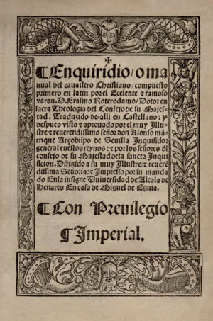 Enchiridion militis Christiani (1503).