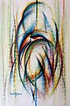 Unfolding, oil pastels, 1965