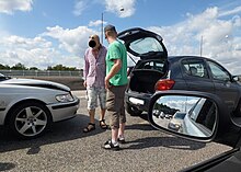 Rear-end collision is a possible outcome from brake testing. Essingeleden Trafikolycka aug 2012a.jpg