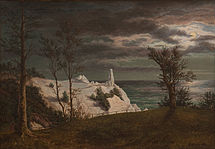 Krijtrotsen op het eiland Møn. Maanlicht, 1831, Statens Museum for Kunst