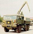 Trattore TM 69 FH 70 con capacità di 15 ton., velocità massima di 79 km/h, trazione integrale, 6 posti in cabina (10 eventualmente nel cassone) e una autonomia di 700 km[38]