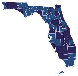 FL Amendment 6 2020 by county.svg