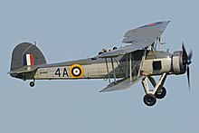Fairey Swordfish I 'W5856-4A, an example of the type used by 766 NAS Fairey Swordfish I 'W5856 - 4A' (G-BMGC) (27487059155).jpg