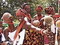 Female palace dancers from Benin in Nigeria